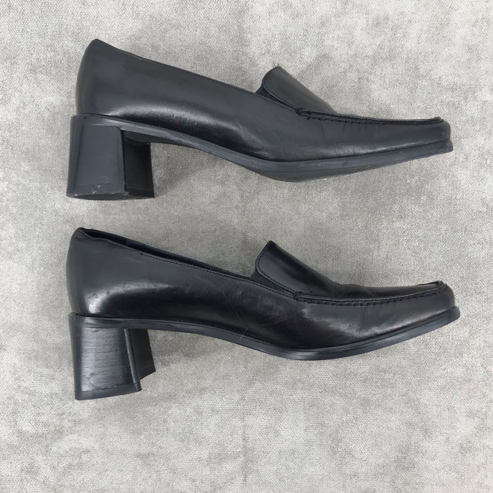 Sesto Meucci black loafers 6M 2in heel Italy - Picture 5 of 7
